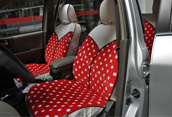 Fashion Auto Car Front Rear Seat Covers Cushion - Red
