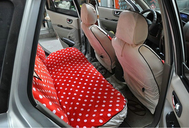 Fashion Auto Car Front Rear Seat Covers Cushion - Red