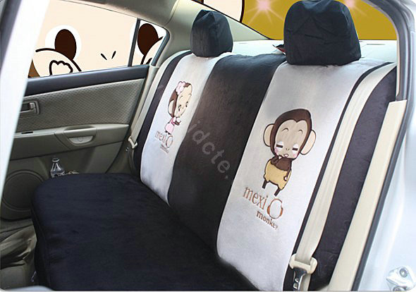 Monkey Fascinating Universal Car Seat Covers - Gray
