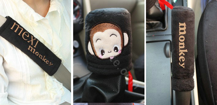 Monkey Fascinating Universal Car Seat Covers - Gray