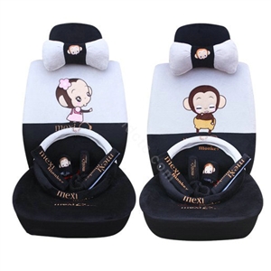 Monkey Fascinating Universal Car Seat Covers - Gray