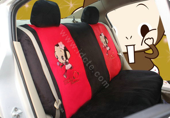 Monkey Fascinating Universal Car Seat Covers - Red