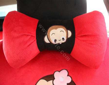 Monkey Fascinating Universal Car Seat Covers - Red