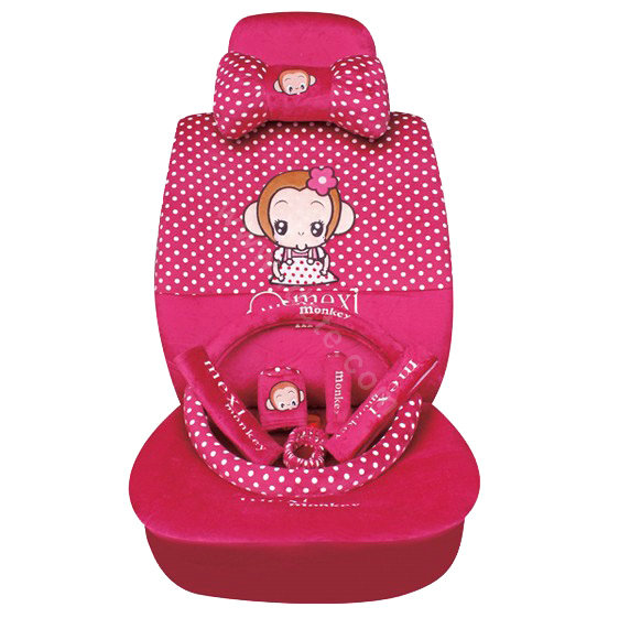 Monkey Fascinating Universal Car Seat Covers - Rose