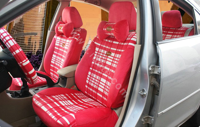 Fascinating Universal Car Seat Covers Cushion - Red