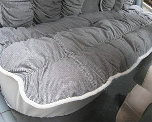 Car Seat Covers Cushion Winter Plush pads suede fabric Eiderdown - Gray
