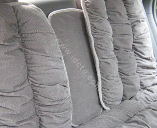 Car Seat Covers Cushion Winter Plush pads suede fabric Eiderdown - Gray