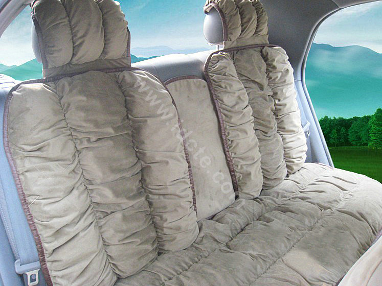 Car Seat Covers Cushion Winter Plush pads suede fabric Eiderdown - Green