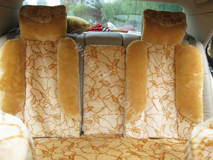 Winter Car Seat Covers Cushion Thicken Warm Plush pads Magnetic therapy - Brown