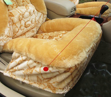Winter Car Seat Covers Cushion Thicken Warm Plush pads Magnetic therapy - Brown