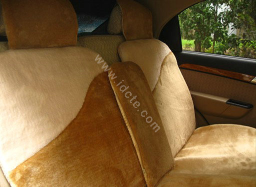 Winter Auto Seat Covers Warm Plush pads Maple Leaf Car Seat Cushion - Brown