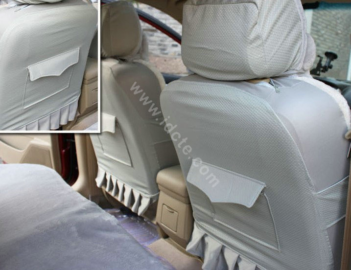 Winter Auto Seat Covers Warm Plush pads Maple Leaf Car Seat Cushion - Gray