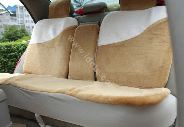 Winter Auto Seat Covers Warm Plush pads Maple Leaf Car Seat Cushion - Yellow