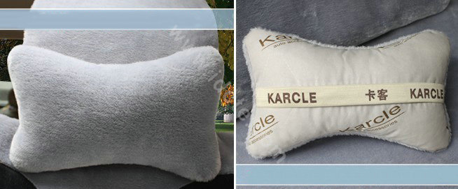 Winter Cute Panda Auto Seat Cushion Warm Plush Car Seat Covers - Gray