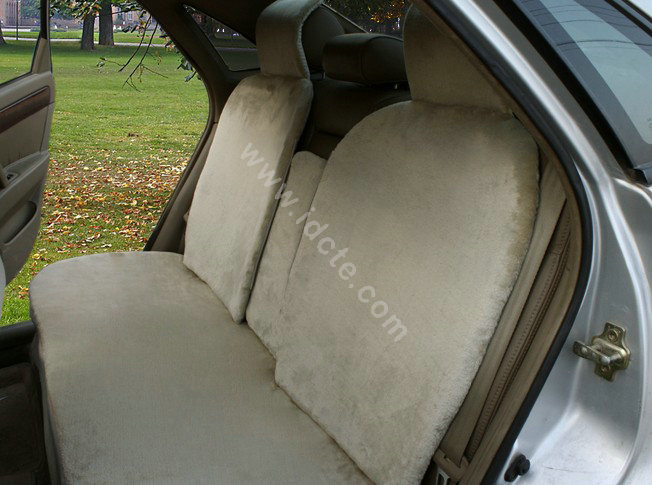 Winter Cute Panda Auto Seat Cushion Warm Plush Car Seat Covers - Green