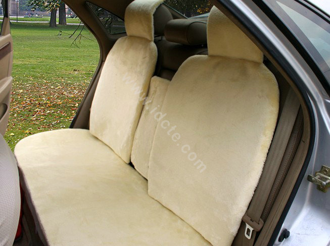 Winter Cute Panda Auto Seat Cushion Warm Plush Car Seat Covers - Yellow