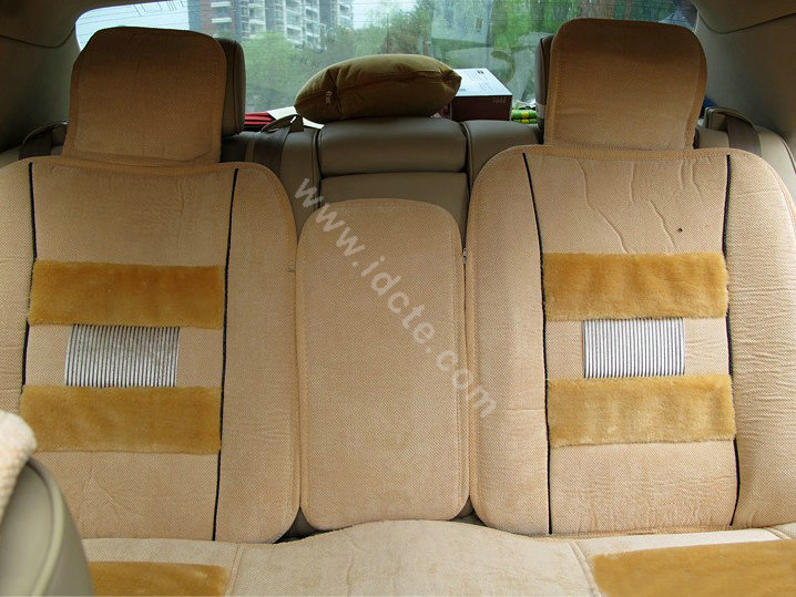 Winter Fleece Auto Seat Covers Warm Plush pads Car Seat Cushion - Beige