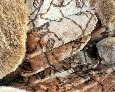 Winter Fleece Tiger Print grain Car Seat Cushion Warm Plush Auto Seat Covers - Brown