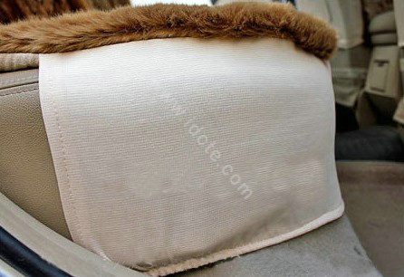 Winter Fleece Tiger Print grain Car Seat Cushion Warm Plush Auto Seat Covers - Brown