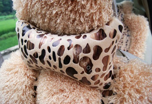 Winter Leopard grain Fleece Car Seat Cushion Warm Plush Auto Seat Covers - Brown