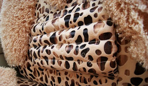 Winter Leopard grain Fleece Car Seat Cushion Warm Plush Auto Seat Covers - Brown