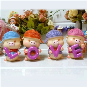 lovely cartoon gift pig toy wedding gift car decoration LOVE pig