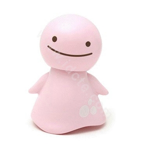 Cute Shake head doll Solar Smiling angel shook his head doll Car decoration - Pink