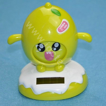 Shake his head doll Solar Face Change Doll Solar Doll Car decoration - Green