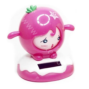 Shake his head doll Solar Face Change Doll Solar Doll Car decoration - Rose