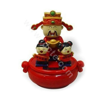 Shake his head doll Solar Swing God of Wealth shake head doll Car decoration