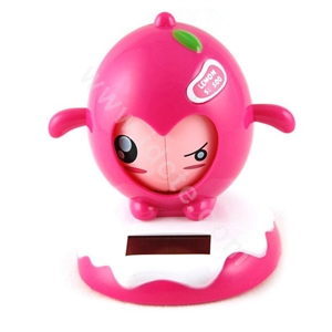 Solar Doll Shake his head doll Solar Face Change Doll Car decoration - Rose