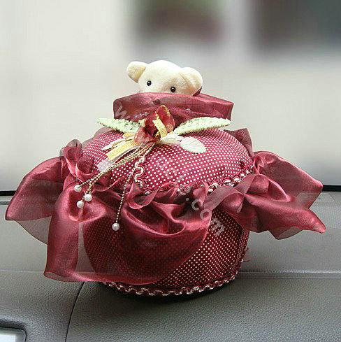 Car decoration Air purification Lace bamboo carbon bag insect-resistant mouldproof - Red