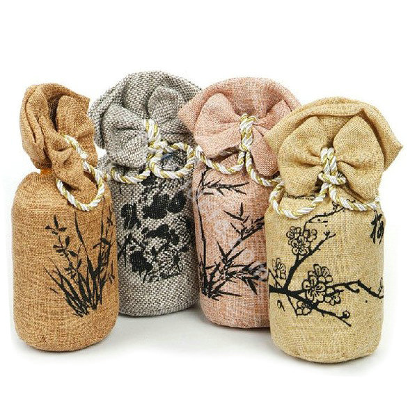 Car decoration Radiation in addition to taste charcoal purify the air bag bamboo carbon - Pink