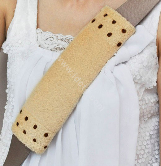 OULILAI Apple cat Car Front Rear Seat Covers Cartoon Plush Universal 19pcs - Beige