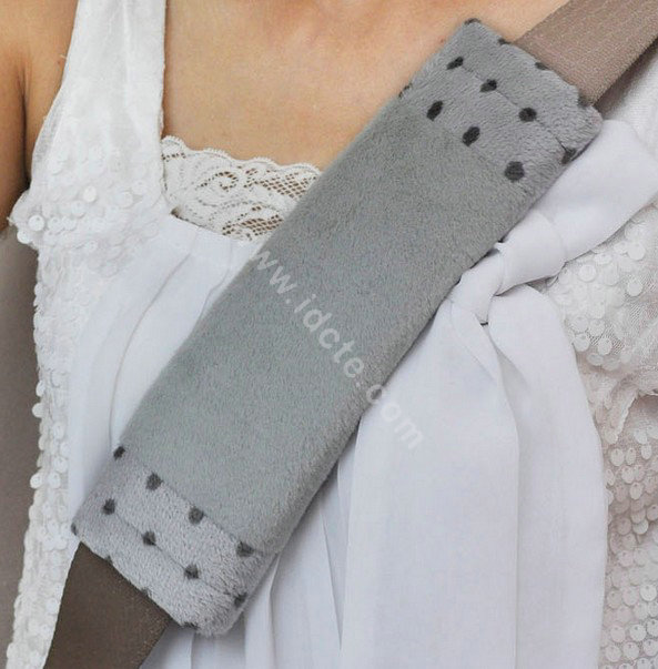 OULILAI Apple cat Car Front Rear Seat Covers Cartoon Plush Universal 19pcs - Gray