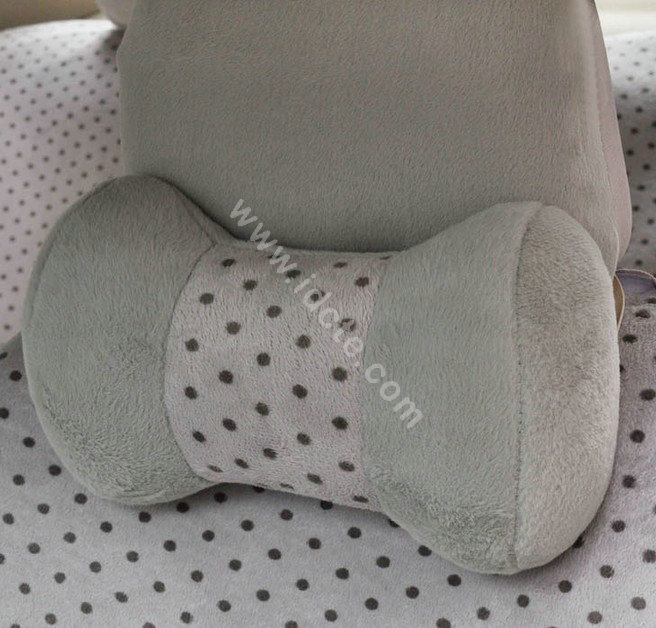 OULILAI Apple cat Car Front Rear Seat Covers Cartoon Plush Universal 19pcs - Gray