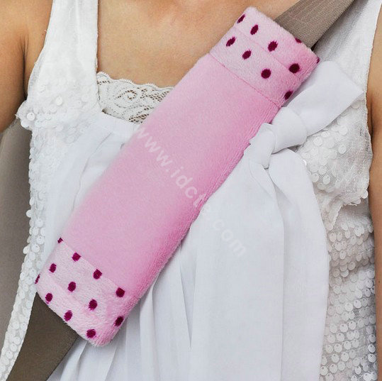 OULILAI Apple cat Car Front Rear Seat Covers Cartoon Plush Universal 19pcs - Pink