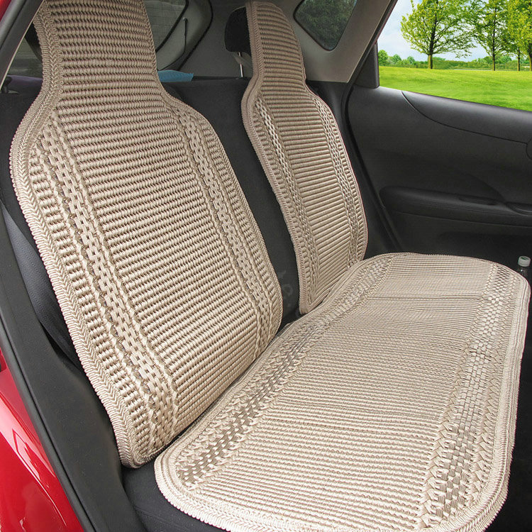 FORTUNE ice silk Five Seat Universal Autos Car Seat Covers - Beige