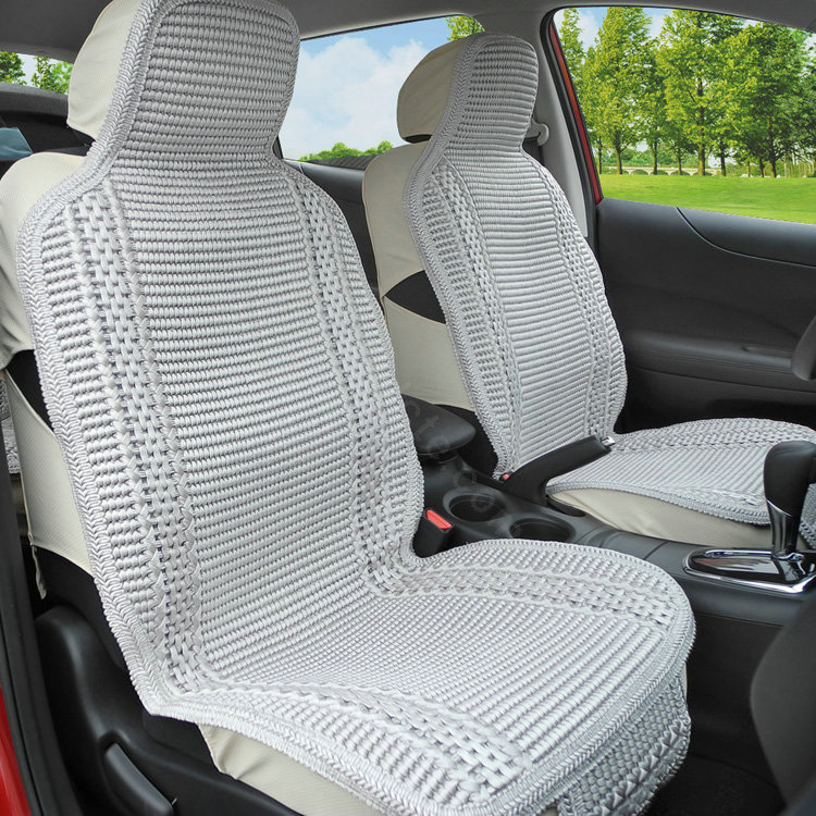 FORTUNE ice silk Five Seat Universal Autos Car Seat Covers - Gray