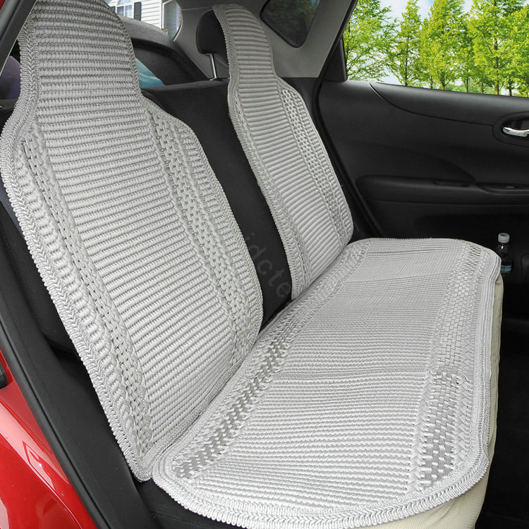FORTUNE ice silk Five Seat Universal Autos Car Seat Covers - Gray