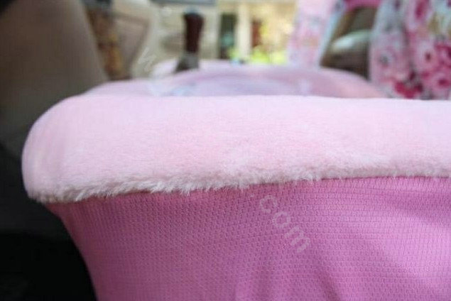 Bow Universal Auto Car Front Rear Seat Cover Cushion Set Plush 8pcs - Pink