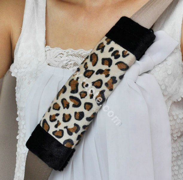 OULILAI Leopard Universal Auto Car Seat Cover Set Short velvet 19pcs - Black