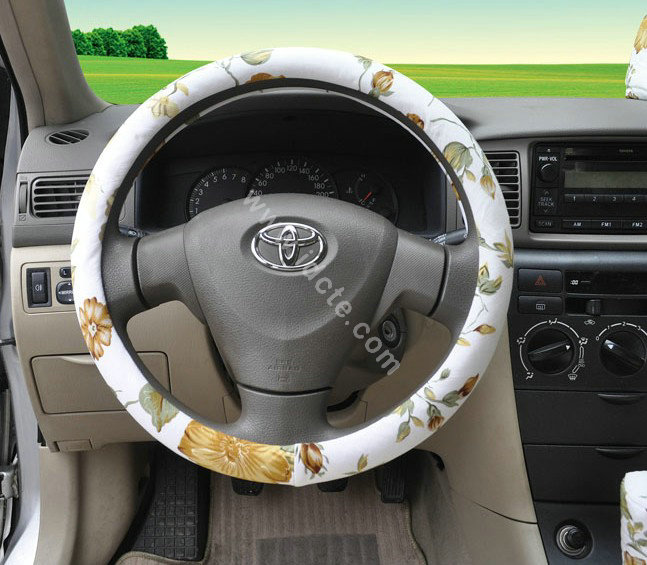 OULILAI Bowknot Universal Auto Car Seat Cover Set 19pcs ice silk - Beige