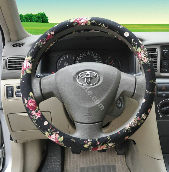 OULILAI Bowknot Universal Auto Car Seat Cover Set 19pcs ice silk - Black