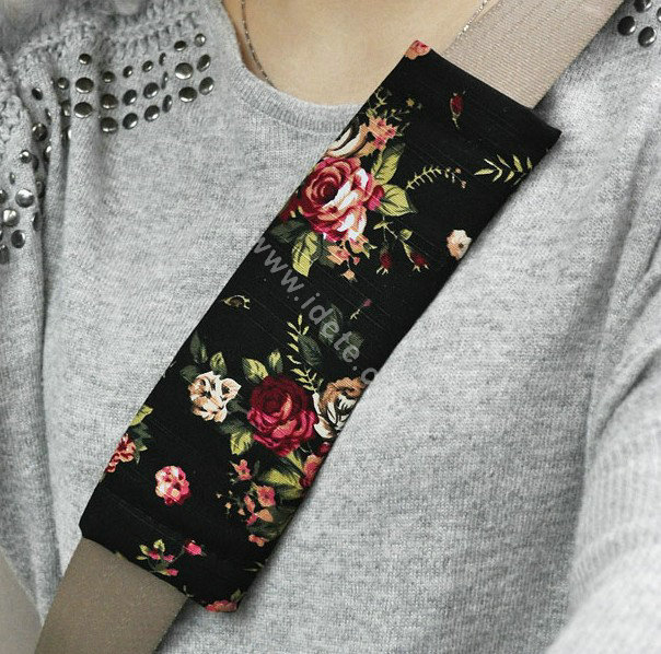 OULILAI Bowknot Universal Auto Car Seat Cover Set 19pcs ice silk - Black