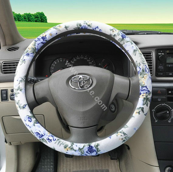 OULILAI Bowknot Universal Auto Car Seat Cover Set 19pcs ice silk - Blue