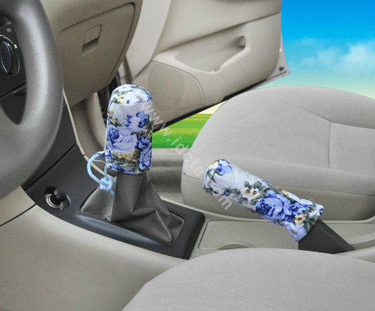 OULILAI Bowknot Universal Auto Car Seat Cover Set 19pcs ice silk - Blue