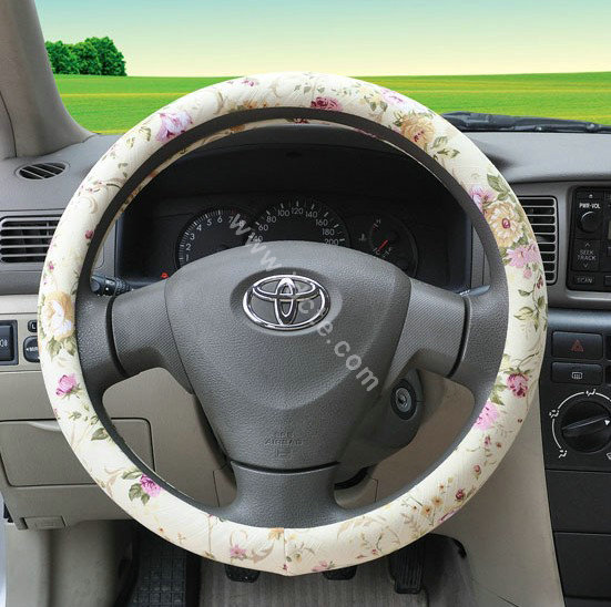 OULILAI Bowknot Universal Auto Car Seat Cover Set 19pcs ice silk - Pink