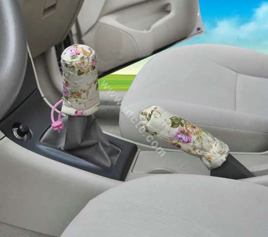 OULILAI Bowknot Universal Auto Car Seat Cover Set 19pcs ice silk - Pink