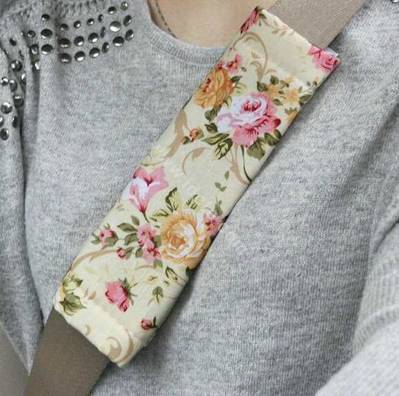 OULILAI Bowknot Universal Auto Car Seat Cover Set 19pcs ice silk - Pink